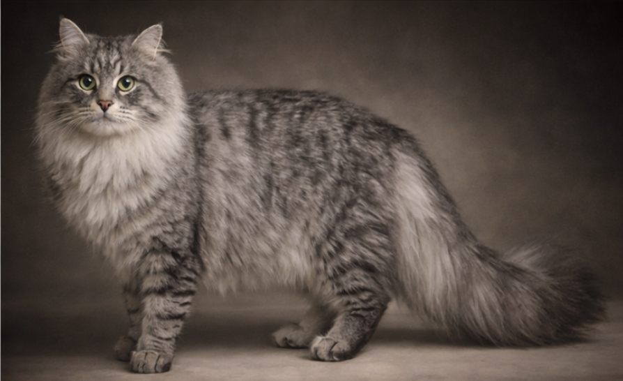 Chat Sibérien au regard expressif